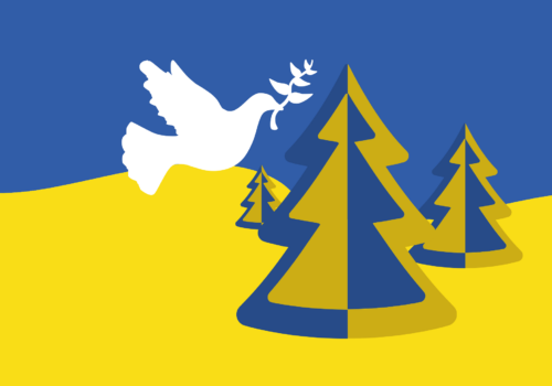 Ukrainian Flag Dove Christmas